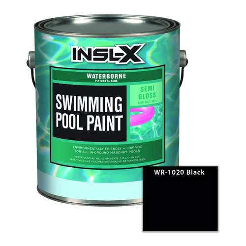 Insl-X WR1020092-01-XCP2 Swimming Pool Paint Indoor and Outdoor Semi-Gloss Black Acrylic 1 gal Black - pack of 2