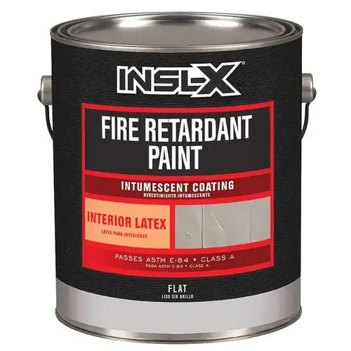 Fire Retardant Paint White Flat Acrylic 1 gal White