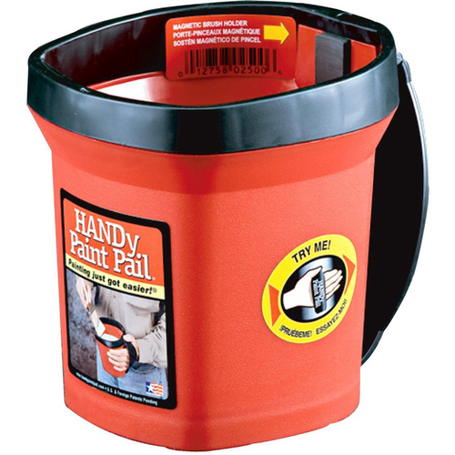 Handy 2500 BER- Paint Pail, 1 qt Capacity, Plastic Red