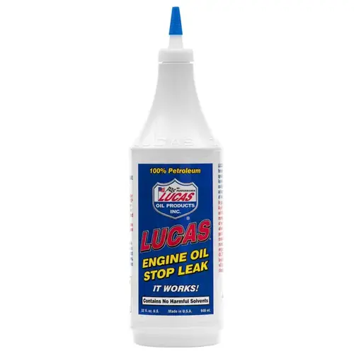Lucas Oil Products 10278 Engine Oil Stop Leak, 1 qt Bottle Amber
