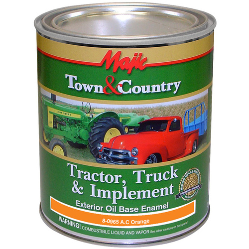 Majic Town & Country Tractor, Truck & Implement Enamel Qt - A.C. Orange