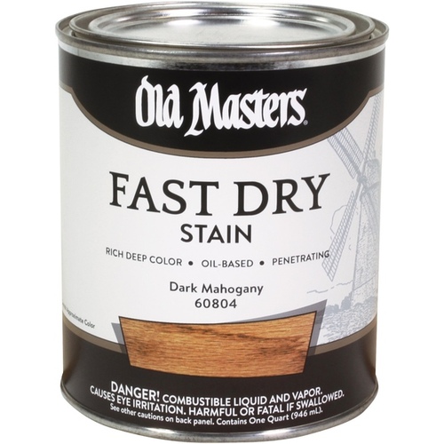 Fast Dry Wood Stain Professional Semi-Transparent Dark Mahogany Oil-Based Alkyd 1 qt Dark Mahogany