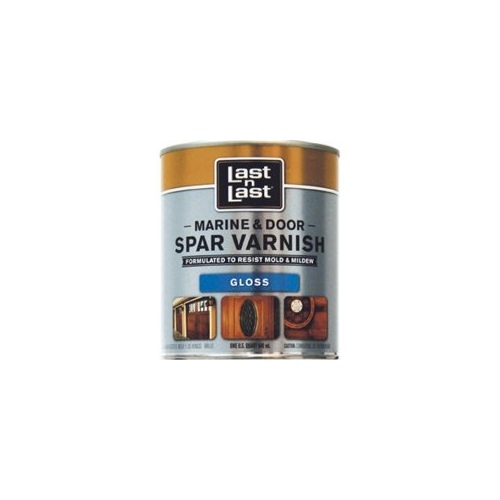 Last N Last 50704 Marine and Door Spar Varnish, High-Gloss, Amber, Liquid, 1 qt, Can