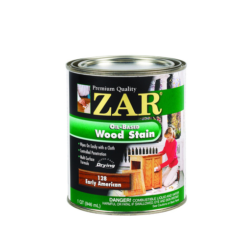 ZAR 12812 Wood Stain, Early American, Liquid, 1 qt, Can