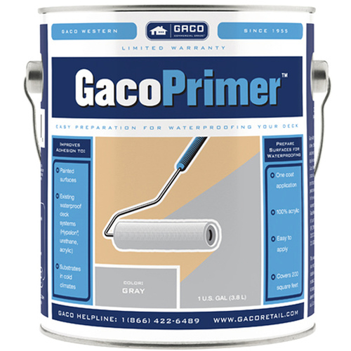 Deck Primer GacoDeck Gray Water-Based Solid 1 gal Gray - pack of 4