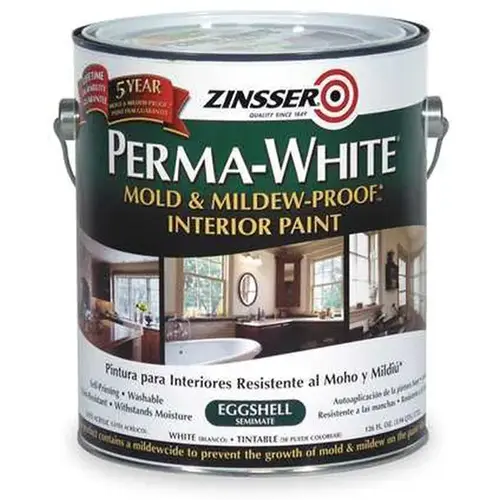 0 Interior Paint, Eggshell, White, 1 gal Can - pack of 2