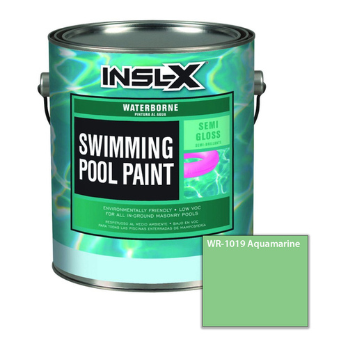 Insl-X WR1019092-01-XCP2 Swimming Pool Paint Indoor and Outdoor Semi-Gloss Aquamarine Acrylic 1 gal Aquamarine - pack of 2