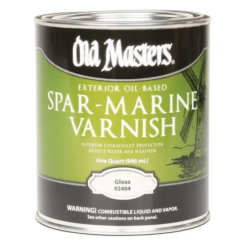 Spar Marine Varnish, Gloss, Liquid, 1 qt, Pail - pack of 4