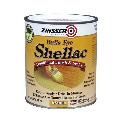 Zinsser 704H Finish and Sealer Bulls Eye Amber Shellac 1 qt Amber