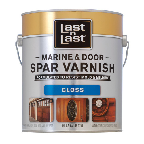 Door and Window Finish, Gloss, Amber, Liquid, 1 gal