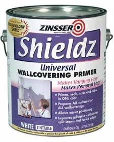 Zinsser 2501 Universal Wallcovering Primer, White, 1 gal, Pail, Liquid