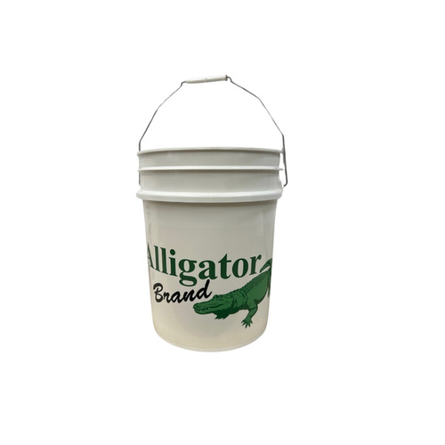 5 Gallon Plastic Pail White 90mil - Alligator Brand