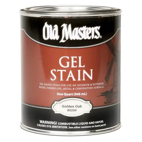 Gel Stain Semi-Transparent Golden Oak Oil-Based Alkyd 1 qt Golden Oak