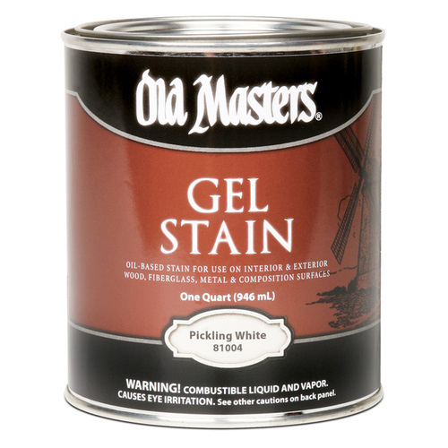 Gel Stain, Pickling White, Liquid, 1 qt, Can