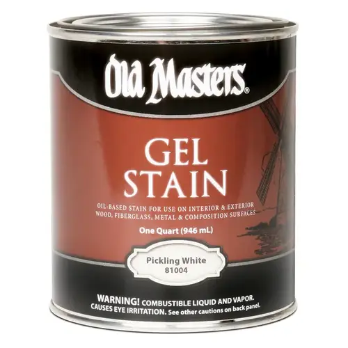 Gel Stain, Pickling White, Liquid, 1 qt, Can