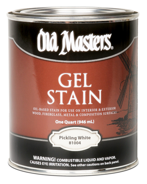 Old Masters 81004 Gel Stain, Pickling White, Liquid, 1 qt, Can