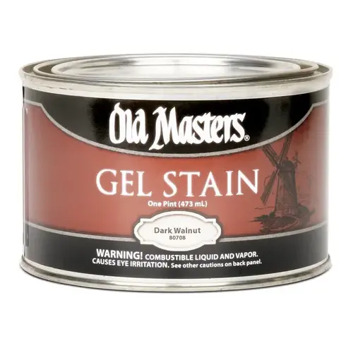 Gel Stain, Dark Walnut, Liquid, 1 pt, Can