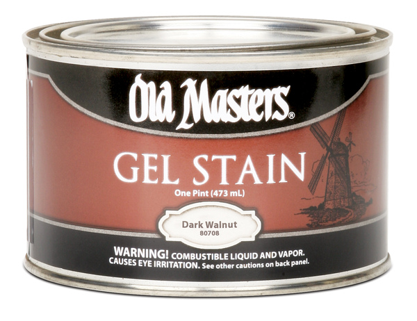 Old Masters 80708 Gel Stain, Dark Walnut, Liquid, 1 pt, Can