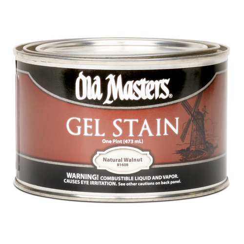 Gel Stain, Natural Walnut, Liquid, 1 pt, Can