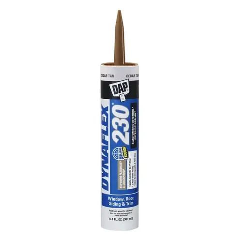 DAP 18412 Sealant Dynaflex 230 Cedar Tan Premium Latex Door/Siding/ Window 10.1 oz Cedar Tan