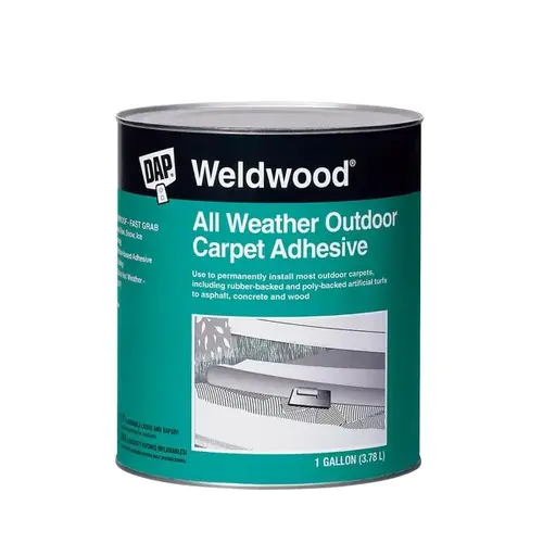 DAP WELDWOOD All Weather Outdoor Carpet Adhesive 1 QT Tan