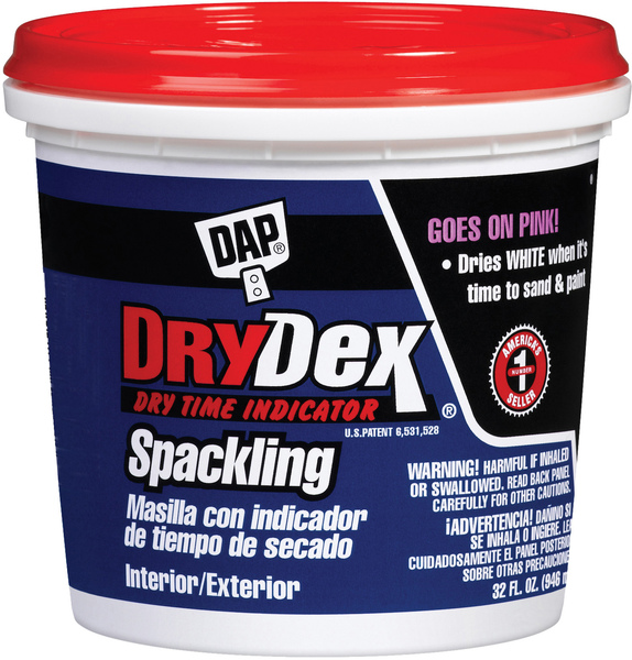 DAP 12330 Spackling Compound DryDex Ready to Use White 1 qt White