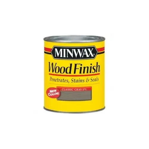 Wood Finish 4444 Wood Stain, Classic Gray, Liquid, 0.5 pt, Can - pack of 4