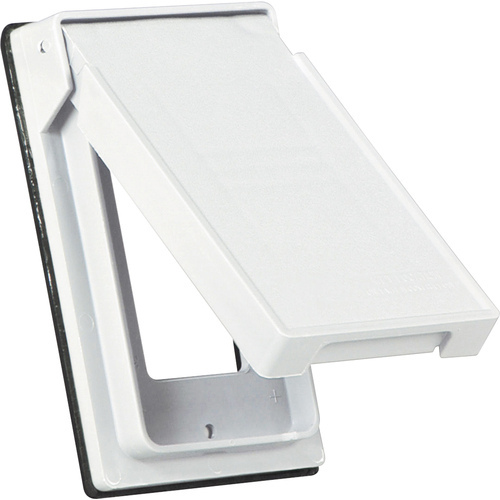 Cover, 4-3/4 in L, 2-61/64 in W, Rectangular, Thermoplastic, White