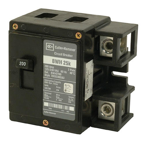 Circuit Breaker, Type BW, 200 A, 2 -Pole, 120/240 V, Plug Mounting