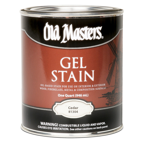 Old Masters 81304 Gel Stain, Cedar, Liquid, 1 qt, Can