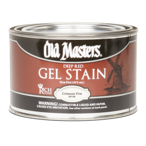 Gel Stain Semi-Transparent Crimson Fire Oil-Based Alkyd 1 pt Crimson Fire