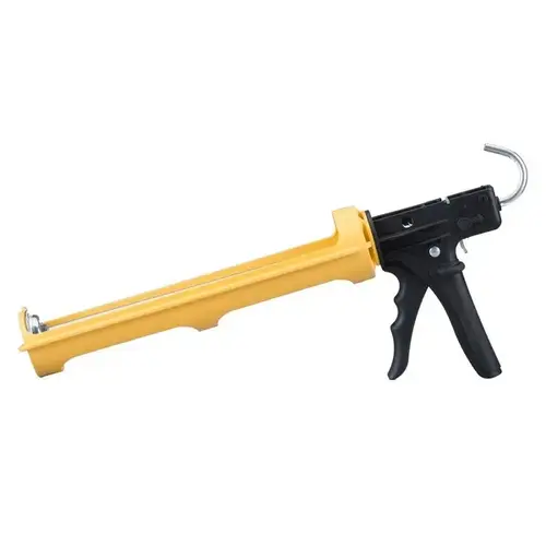 Dripless ETS5000 Caulk Gun, 1/4 gal Cartridge, Ergonomic Handle Yellow