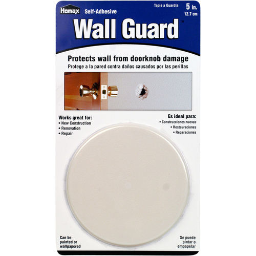 Wall Protector Plastic White Mounts to wall 5" White