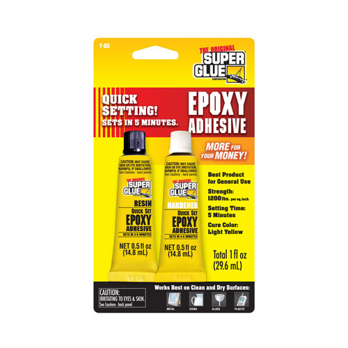 Super Glue Corp & Pro-Seal T-QS Quick Setting Epoxy Adhesive - Tubes