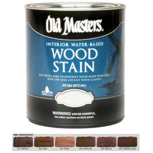 Old Masters 77304-XCP4 Wood Stain Semi-Transparent Red Mahogany Water-Based Latex 1 qt Red Mahogany - pack of 4
