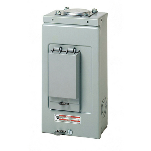 BR Load Center, 70 A, 2 -Space, 4 -Circuit, Main Lug, NEMA 3R Enclosure, Plug Mounting Light Gray