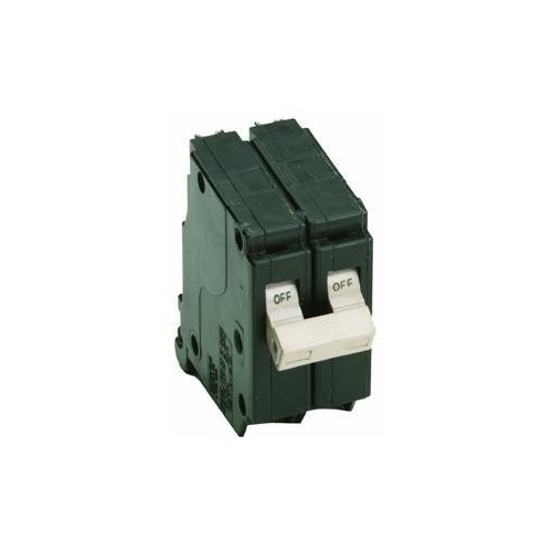 Circuit Breaker, Mini, Type CH, 60 A, 2 -Pole, 120/240 V, Common, Fixed Trip, Plug Mounting