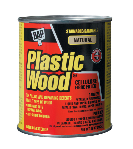 DAP 21506 Plastic Wood Wood Filler, Paste, Strong Solvent, Natural, 16 oz