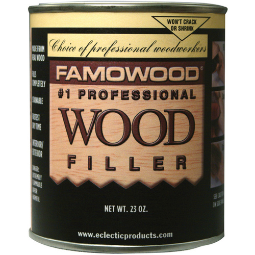 ECLECTIC PRODUCTS INC 36021126 Wood Filler, Liquid, Paste, Natural/Tup/White Pine, 24 oz Can