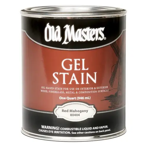 Gel Stain, Red Mahogany, Liquid, 1 qt, Can