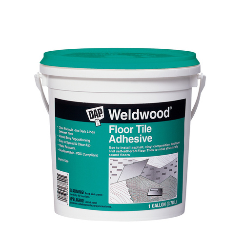 Weldwood 00137 Floor Tile Adhesive, Paste, Slight, Clear, 1 gal Pail