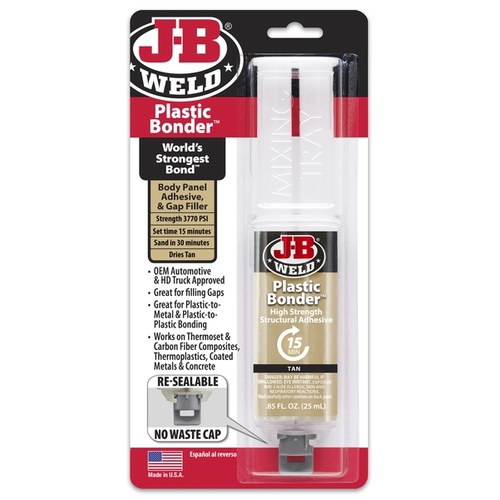 J-B Weld 8398232 Plastic Bonder High Strength Liquid 0.85 oz