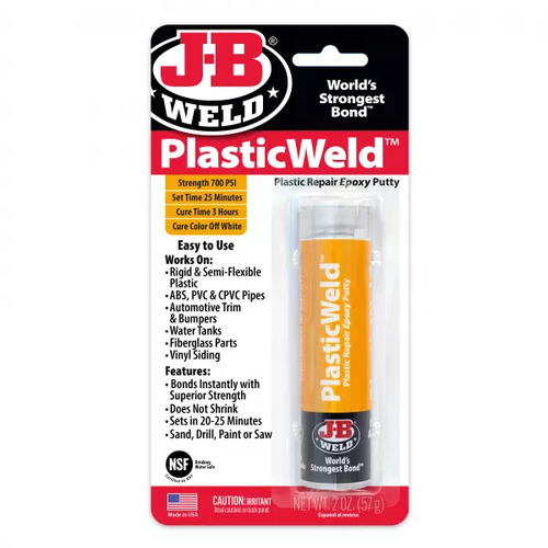 J-B Weld 8237 J-B Weld Plasticweld Epoxy Putty - 2 ounces Off-White