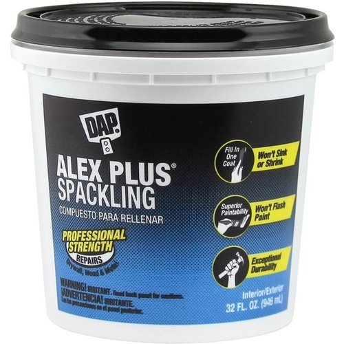 Spackling Paste White, White, 32 fl-oz Tub