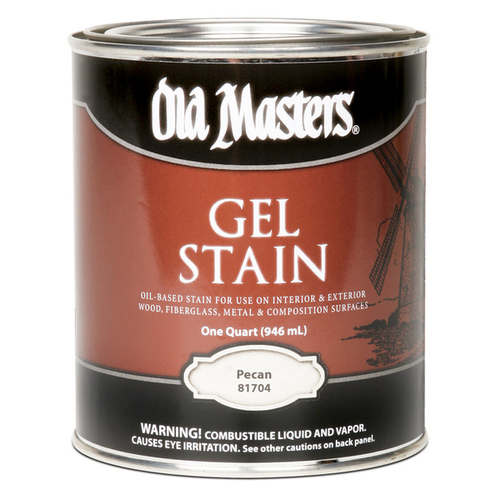 Gel Stain, Oil-Based, Pecan, 1-Qt.