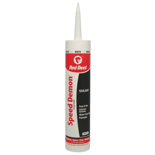 SPEED DEMON General-Purpose Acrylic Caulk, White, 40 to 90 deg F, 10.1 fl-oz Cartridge