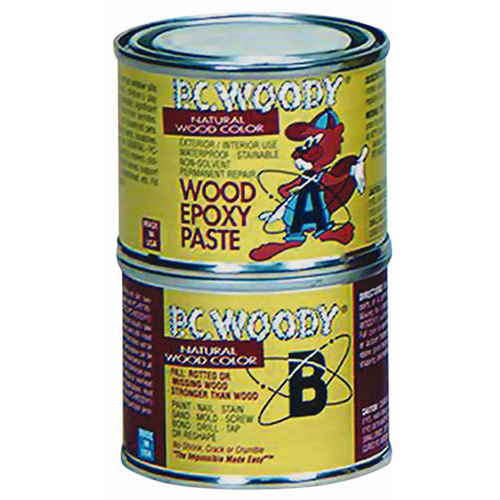 PROTECTIVE COATING CO WOODY 6 OZ Epoxy Adhesive, White, Paste, 6 oz Can