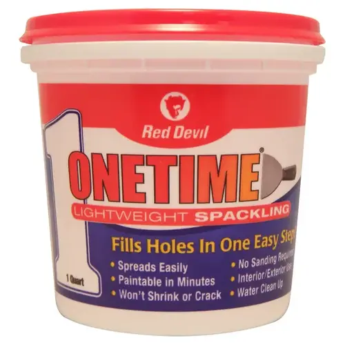 Red Devil 0544 Red Devil Onetime Lightweight Spackling 1 Qt White