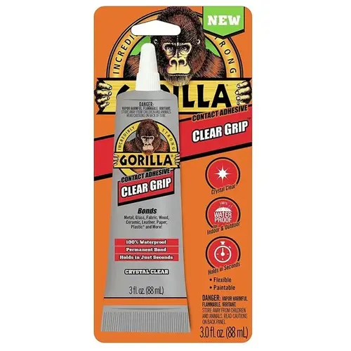 Gorilla Contact Adhesive Clear Grip 3-oz Tube