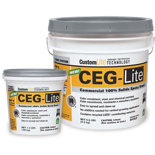 CUSTOM BUILDING PRODUCTS, INC. LWCEG09AT-EA CEG-Lite 100% Solids Commercial Epoxy Grout - Natural Gray - 1.3 lbs